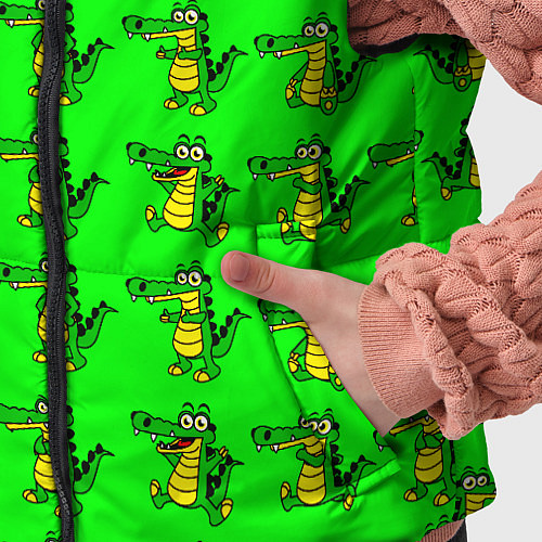 Детский жилет EMOTIONAL CROCODILES / 3D-Светло-серый – фото 5