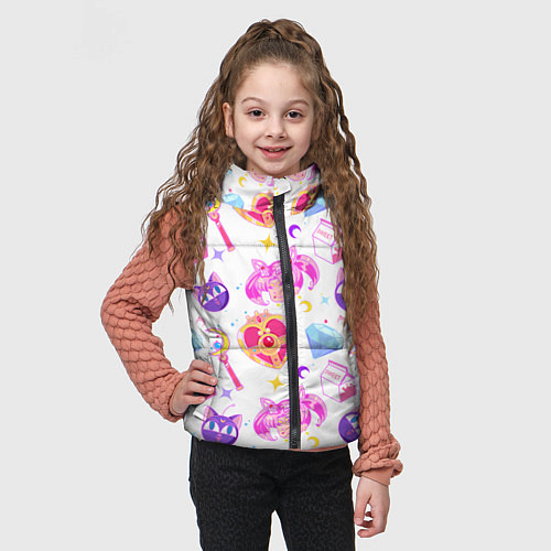 Детский жилет Сейлор Мун Sailor Moon / 3D-Светло-серый – фото 3