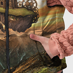 Детский жилет Горный пейзаж в стиле Стимпанк, цвет: 3D-светло-серый — фото 2