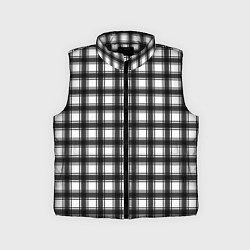 Детский жилет Black and white trendy checkered pattern, цвет: 3D-черный