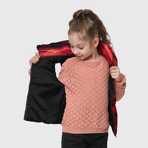 Детский жилет Красный абстрактный модный узор / 3D-Черный – фото 4