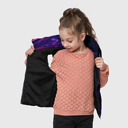 Детский жилет Фиолетово-розовый абстрактный узор, цвет: 3D-черный — фото 2