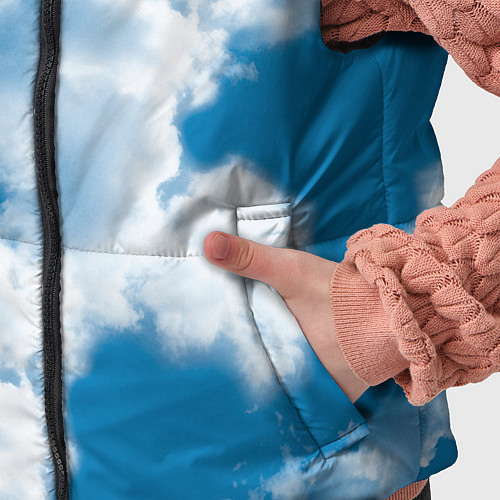 Детский жилет Небо в облаках / 3D-Светло-серый – фото 5