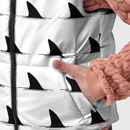 Детский жилет Плавники акул - паттерн / 3D-Красный – фото 5