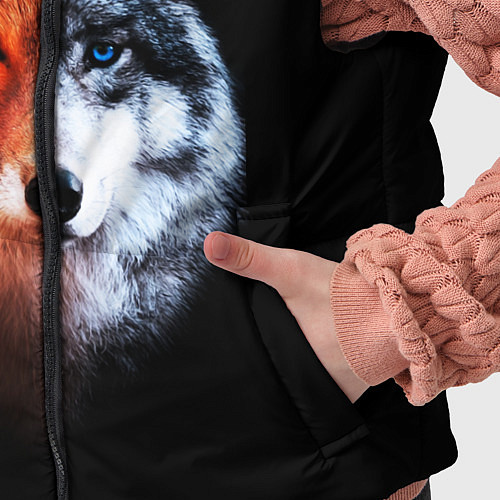 Детский жилет Волк и Лисица / 3D-Красный – фото 5