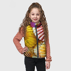 Детский жилет Разноцветные створки океанских раковин, цвет: 3D-светло-серый — фото 2