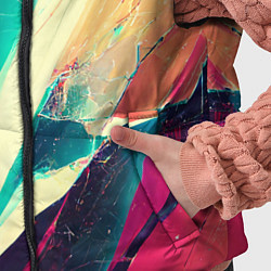 Детский жилет Разбитый экран, неоновые осколки, цвет: 3D-черный — фото 2