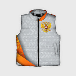 Детский жилет Orange & silver Russia, цвет: 3D-черный