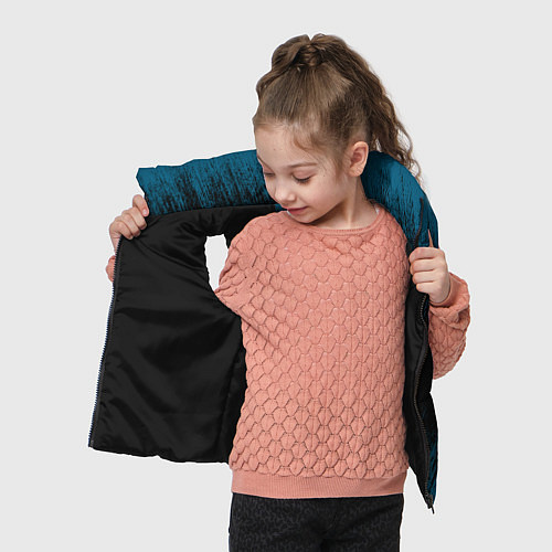 Детский жилет Синие штрихи на черном / 3D-Черный – фото 4