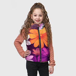 Детский жилет Яркие фанстастические цветы, цвет: 3D-красный — фото 2