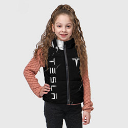 Детский жилет Тесла - Черная абстракция, цвет: 3D-черный — фото 2
