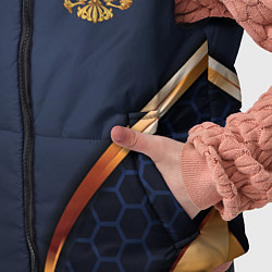 Детский жилет Blue & gold герб России, цвет: 3D-красный — фото 2