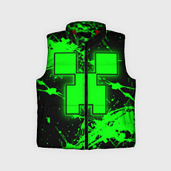 Детский жилет Minecraft neon green, цвет: 3D-красный