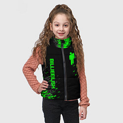 Детский жилет Билли Айлиш зелёная краска, цвет: 3D-светло-серый — фото 2