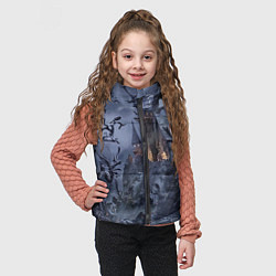 Детский жилет Старый заброшенный замок - Halloween, цвет: 3D-светло-серый — фото 2