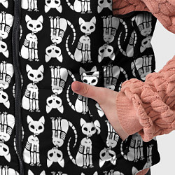 Детский жилет Скелет кошки - Halloween pattern, цвет: 3D-красный — фото 2