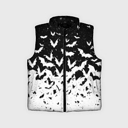 Детский жилет Black and white bat pattern