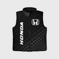 Детский жилет Honda карбоновый фон, цвет: 3D-черный