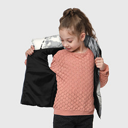 Детский жилет Белый мрамом, цвет: 3D-черный — фото 2