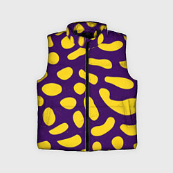 Детский жилет Желтые пятна на фиолетовом фоне