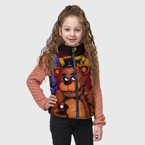 Детский жилет Пять ночей Фредди / 3D-Светло-серый – фото 3
