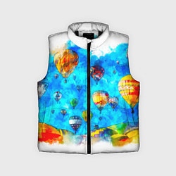 Детский жилет Воздушные шары на фоне голубого неба рисунок
