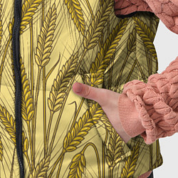 Детский жилет Винтажные колоски пшеницы, цвет: 3D-черный — фото 2