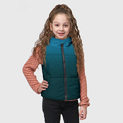 Детский жилет Градиент бирюзовый, цвет: 3D-светло-серый — фото 2