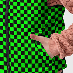 Детский жилет Зелёная шахматка - паттерн, цвет: 3D-черный — фото 2
