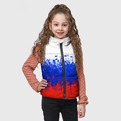 Детский жилет Флаг России с горизонтальными подтёками, цвет: 3D-светло-серый — фото 2