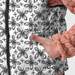 Детский жилет Бабочки скетч, цвет: 3D-красный — фото 2