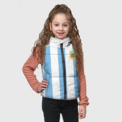 Детский жилет Сборная Аргентины ЧМ 2022, цвет: 3D-черный — фото 2