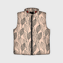 Детский жилет Листья штрихованные