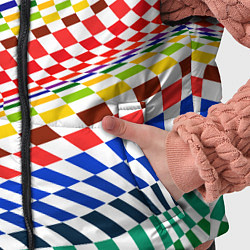 Детский жилет Разноцветная оптическая иллюзия, цвет: 3D-черный — фото 2