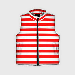 Детский жилет Красный полосатый новогодний леденец
