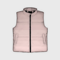 Детский жилет Монохромный полосатый розовато-бежевый