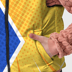 Детский жилет Желто-синяя молния, цвет: 3D-черный — фото 2