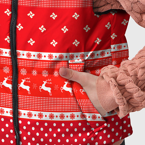 Детский жилет Праздничный красный свитер / 3D-Красный – фото 5