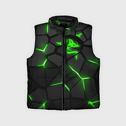 Детский жилет Razer green neon, цвет: 3D-черный