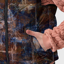 Детский жилет Коричневый с синим абстрактный гранжевый, цвет: 3D-светло-серый — фото 2