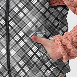 Детский жилет Черно белый узор в косую клетку, цвет: 3D-светло-серый — фото 2