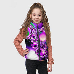 Детский жилет Фиолетовые пузыри, цвет: 3D-красный — фото 2