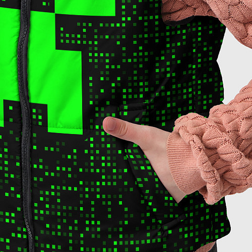 Детский жилет Minecraft green squares / 3D-Красный – фото 5