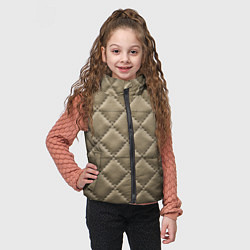 Детский жилет Стёганая кожа - fashion texture, цвет: 3D-черный — фото 2