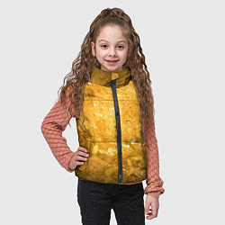 Детский жилет Золотая абстрактная поверхность, цвет: 3D-черный — фото 2