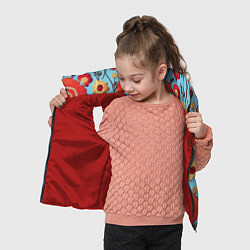 Детский жилет Эффект вышивки маки, цвет: 3D-красный — фото 2