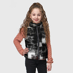 Детский жилет Абстракт серого и белого, цвет: 3D-черный — фото 2
