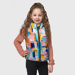 Детский жилет Живописные мазки краски, цвет: 3D-черный — фото 2