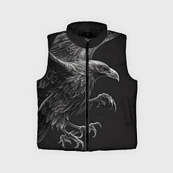 Детский жилет Черно-белый ворон