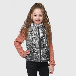 Детский жилет Татуировки черепов, цвет: 3D-красный — фото 2